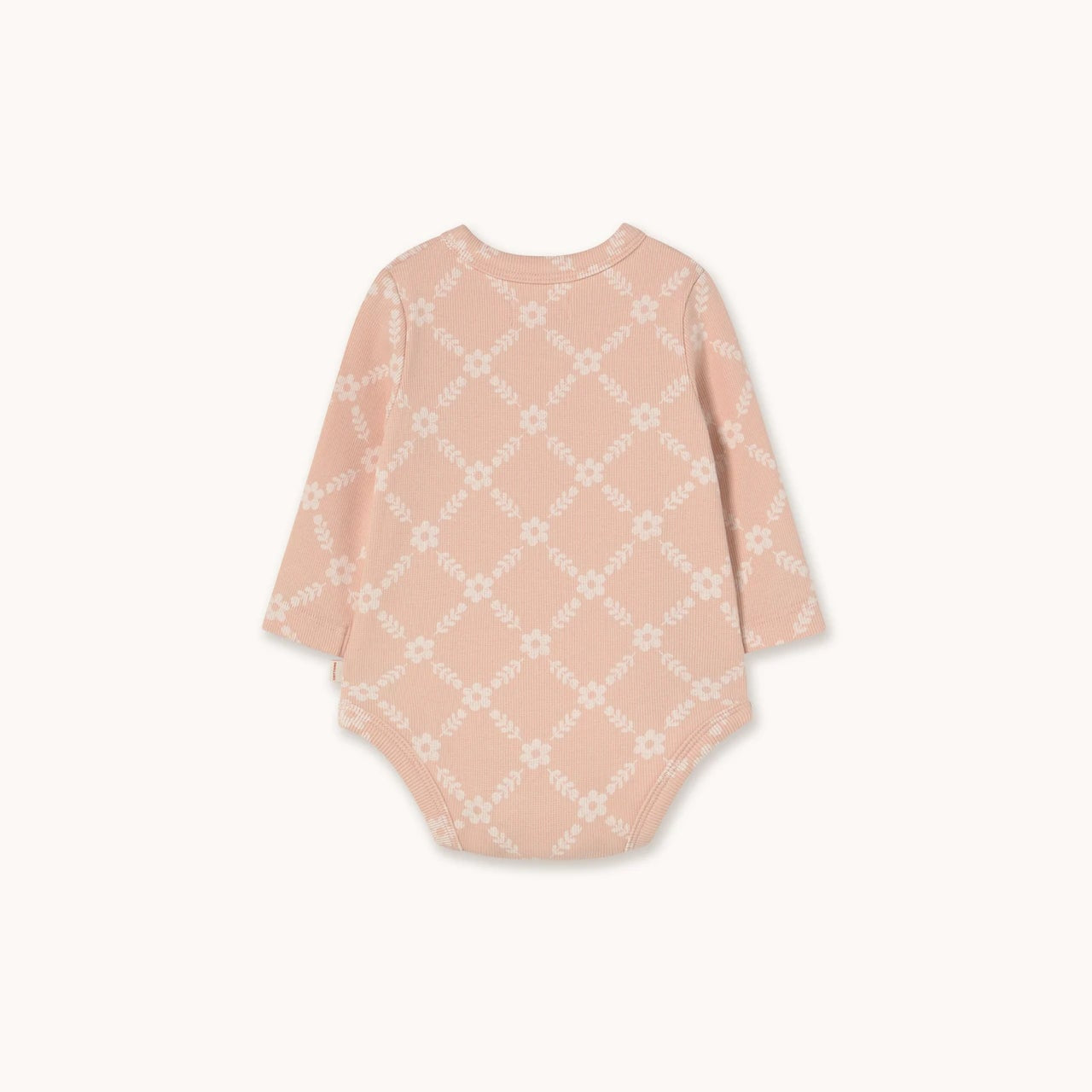 Flower Grid Rib Crossed Body, Light Pink