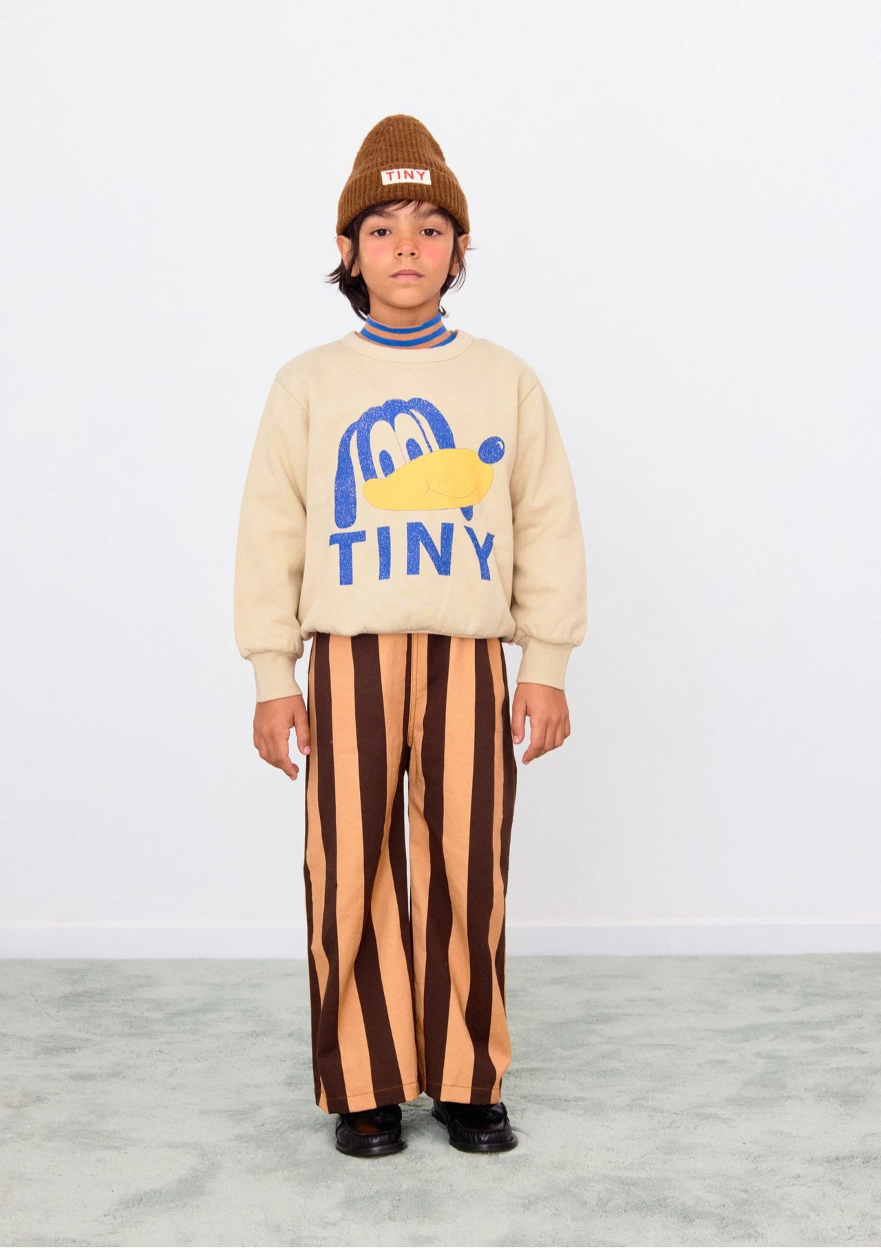 Tiny Dog Graphic Sweatshirt, Dark Vanilla