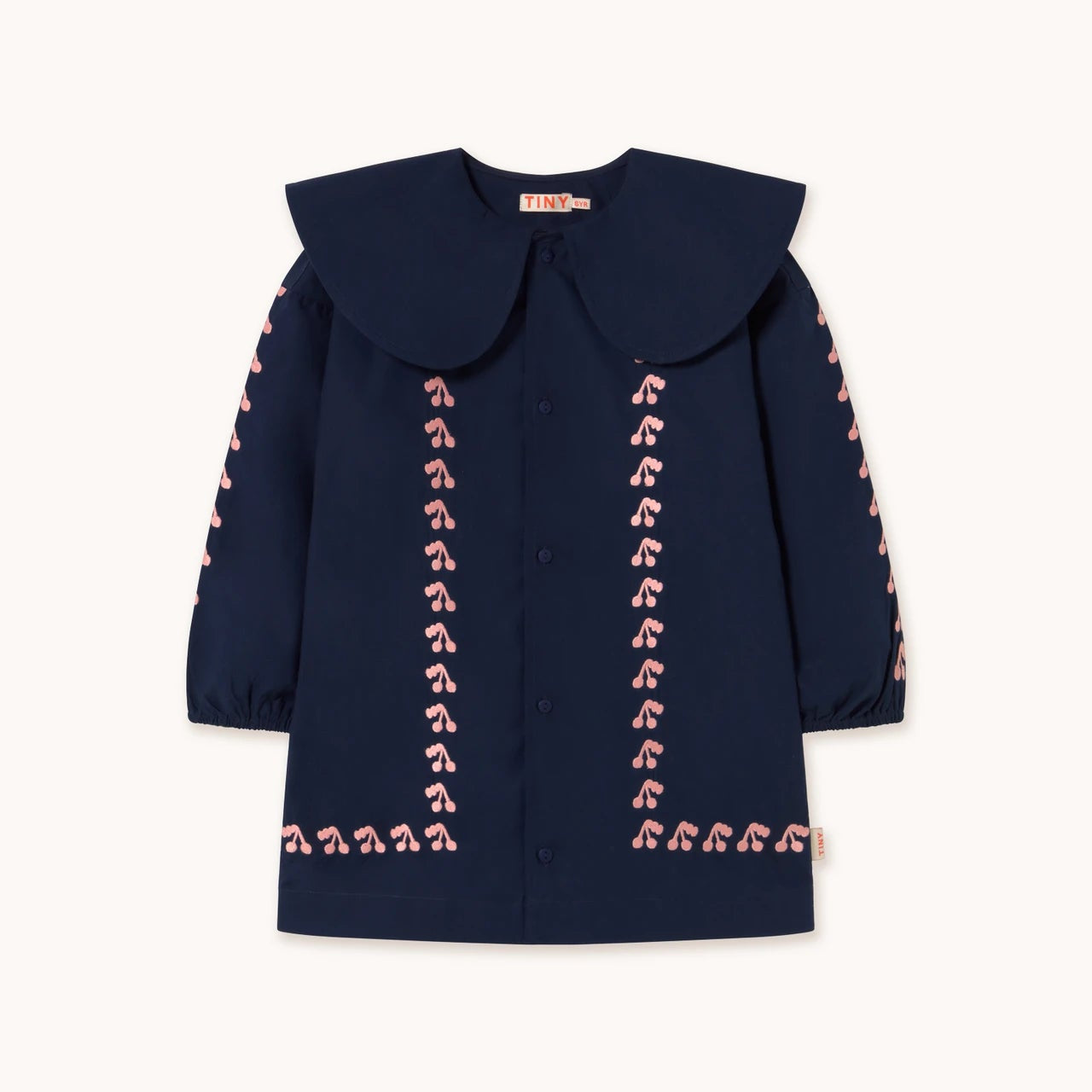 Mini Cherries Dress, Navy
