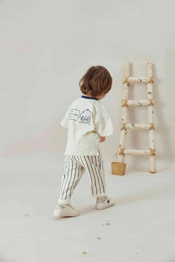 Toddler Relaxed Tapered Pant, Stripes