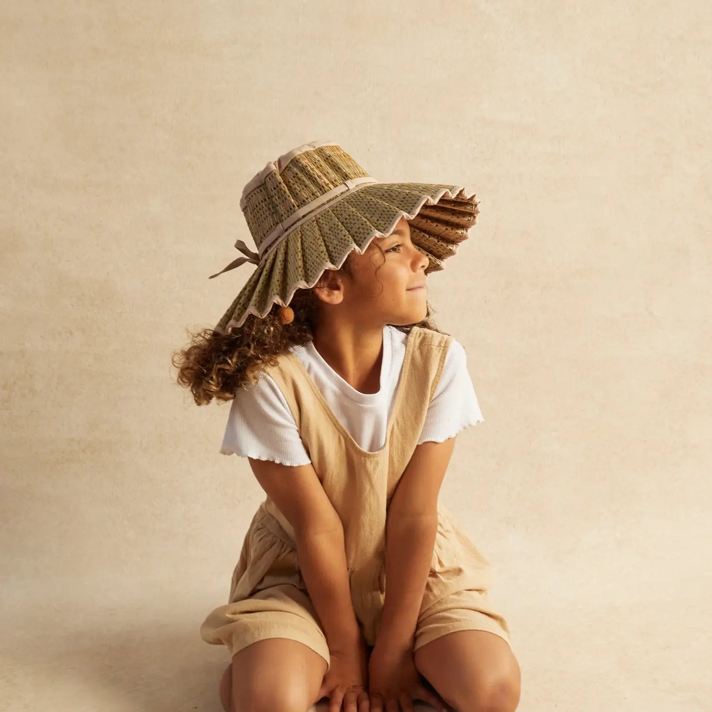 Saint Barthes Capri Child Hat, Pale Pink
