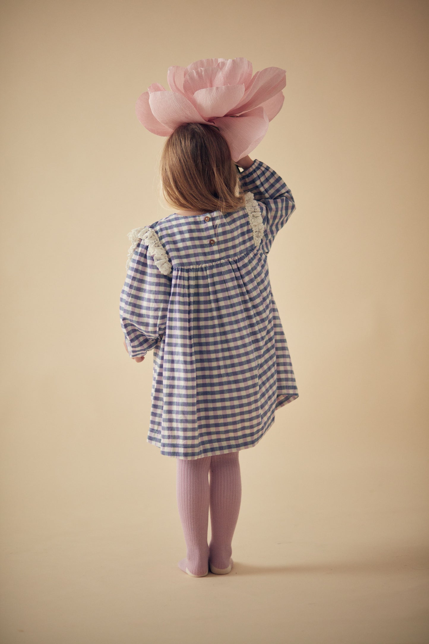 Arinola Dress, Blue & Purple Checks