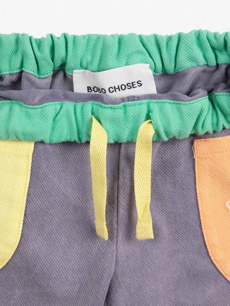 Color Block Woven Pants, Multicolor