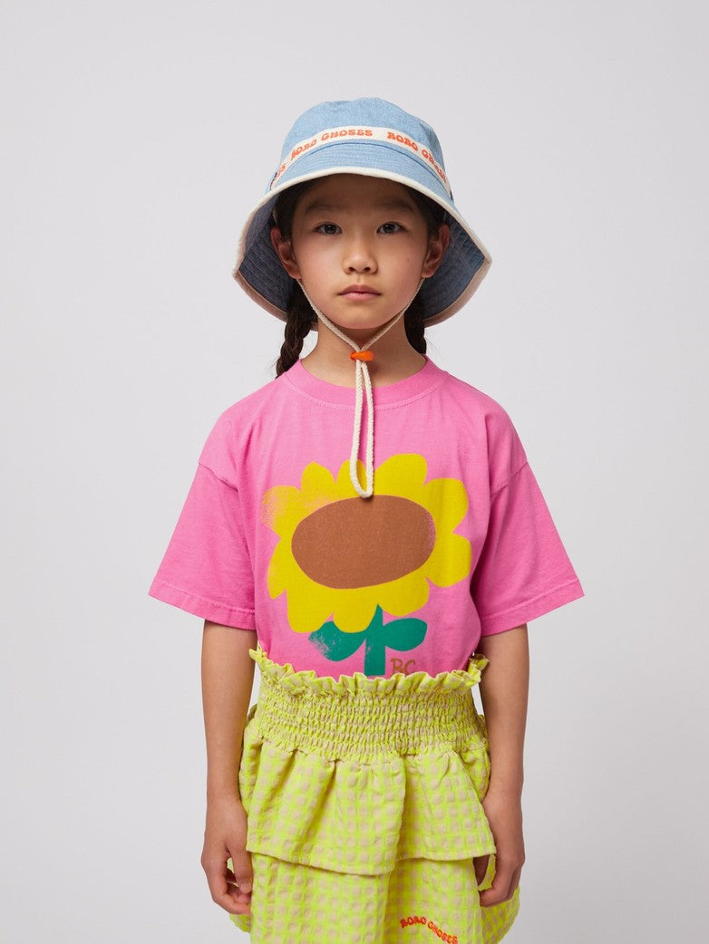 Bobo Choses Light Denim Bucket Hat, Light Blue