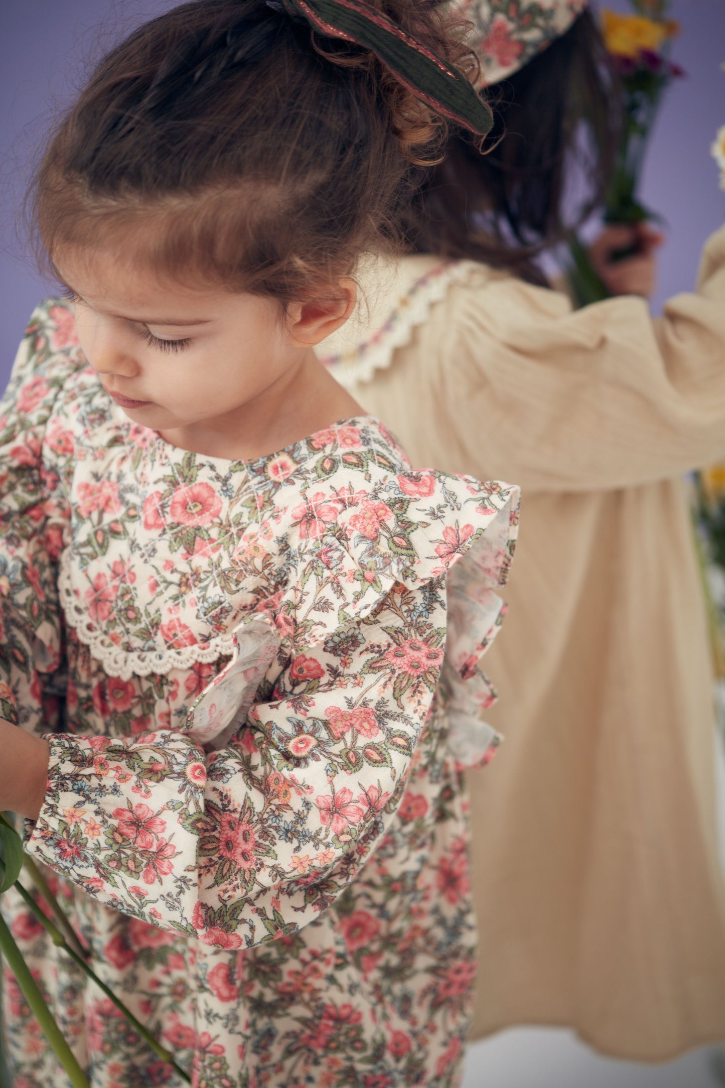 Marlotta Dress, Ivory Ench Fields