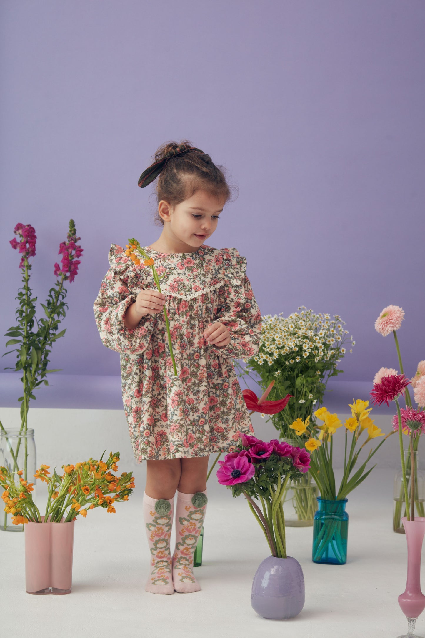 Marlotta Dress, Ivory Ench Fields