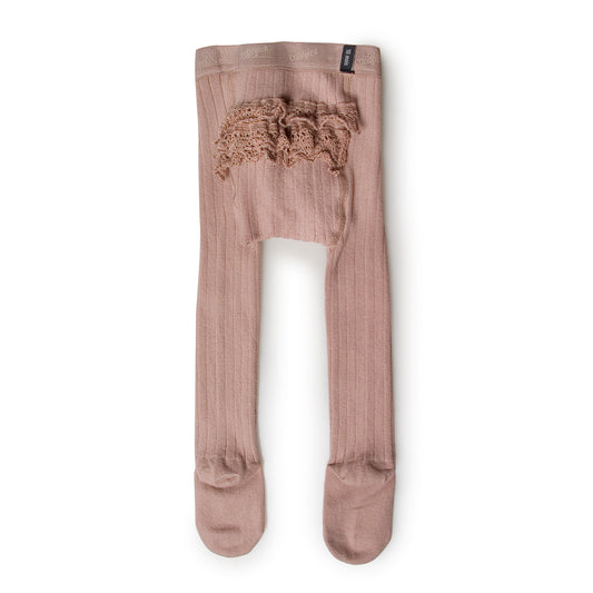 Colombe Frill Bum Baby Tights, Vieux Rose