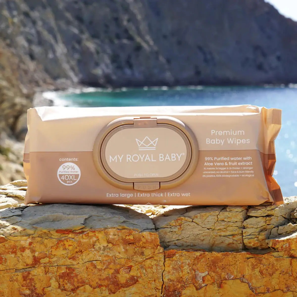 My Royal Baby XL Baby Wipes, 100% Natural Vegan