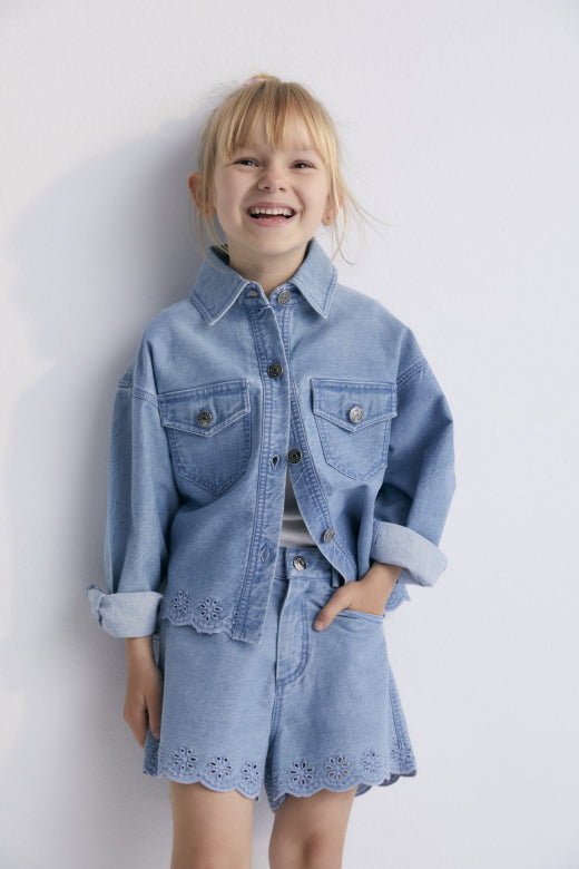 Niobe Short, Mid Blue Denim
