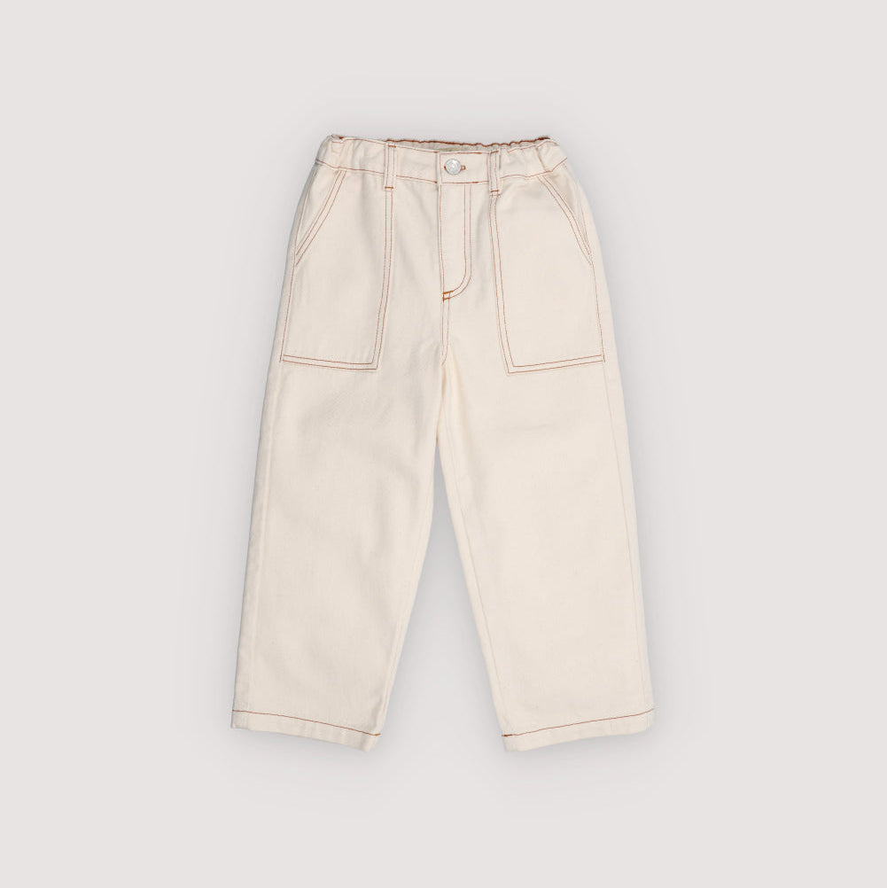 TNS Denim Baggy Pant, Ecru