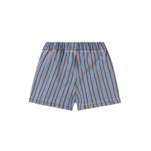 Stripes Multicolor Short, Light Blue Denim