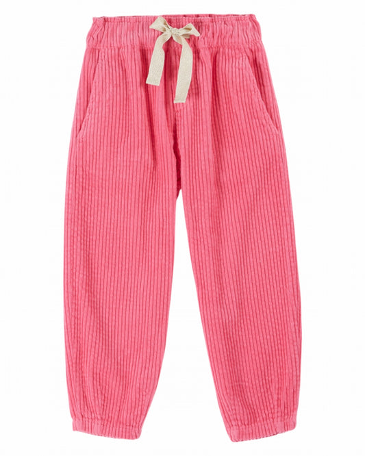 Corduroy Sarouel Pants, Candy Pink