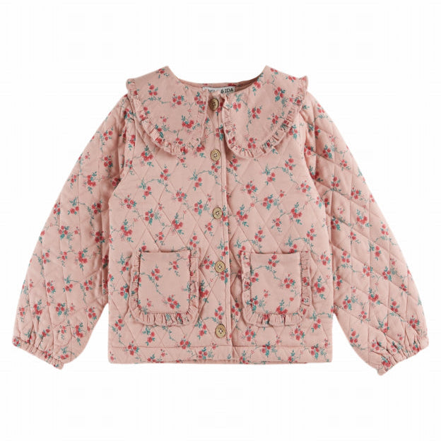 Quilted Jacket with Red Flowers, Aster