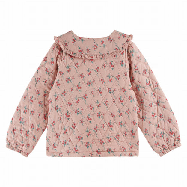 Quilted Jacket with Red Flowers, Aster