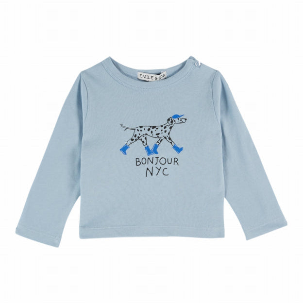 Dalmatian Organic Cotton T-Shirt, Ciel
