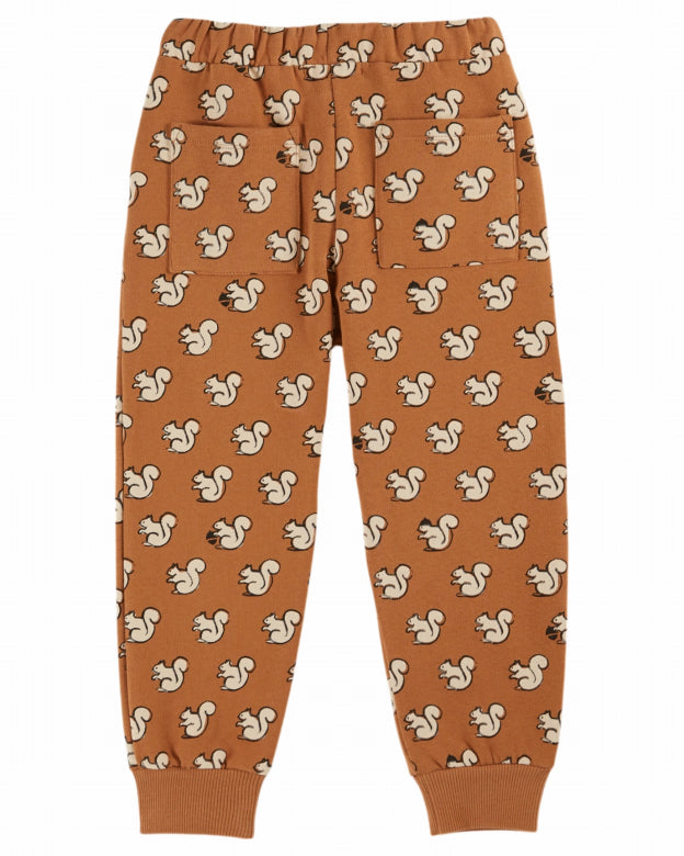 Caramel Organic Cotton Squirrel Joggers, Pecan