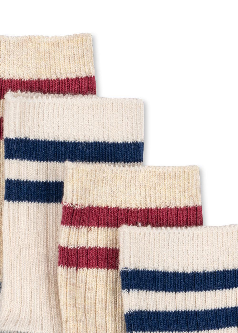2 Pack Rib Socks, Multi Strip