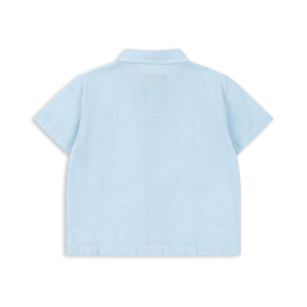 Fran SS Shirt GOTS, Blue Check