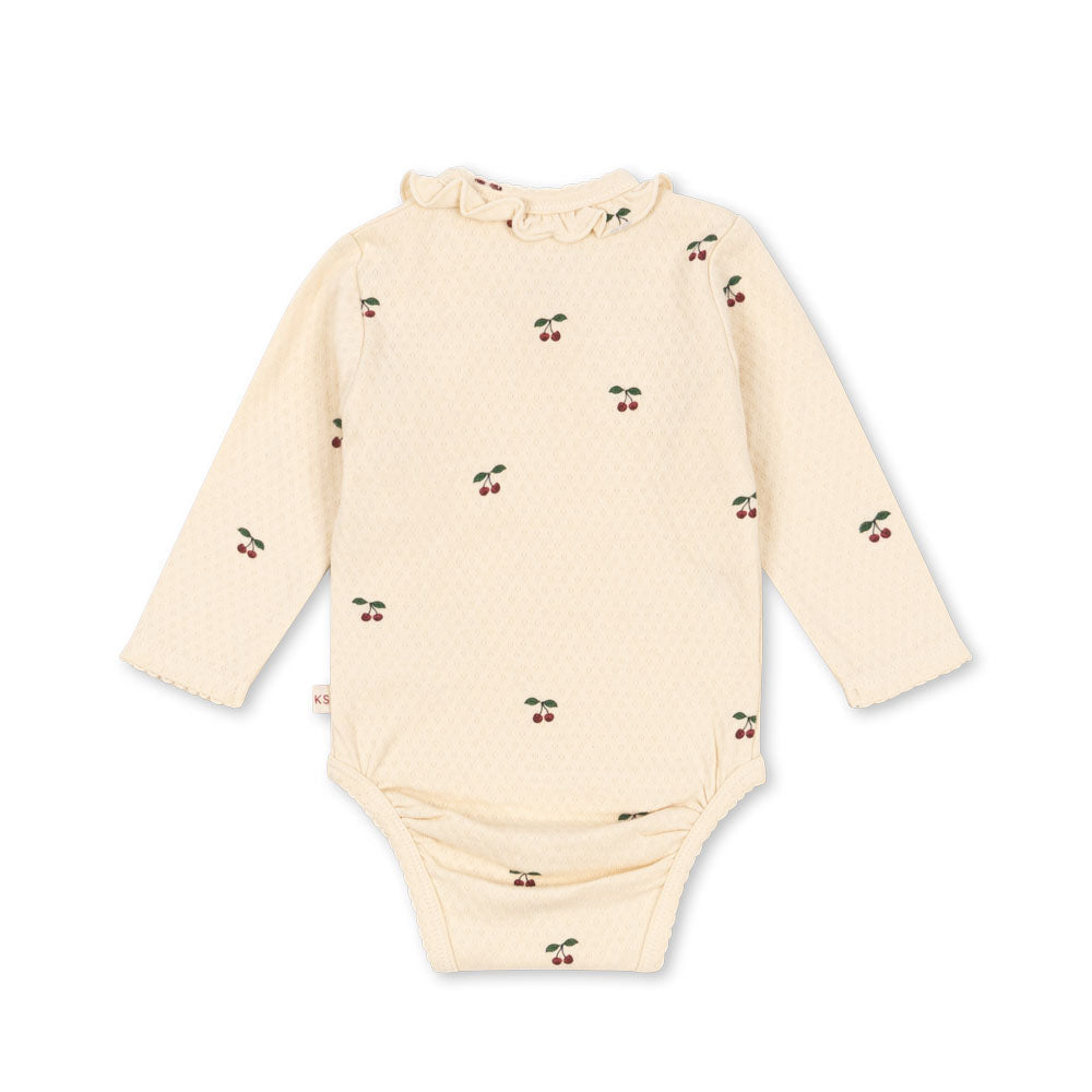 Sui Newborn Frill Body GOTS, Cherry