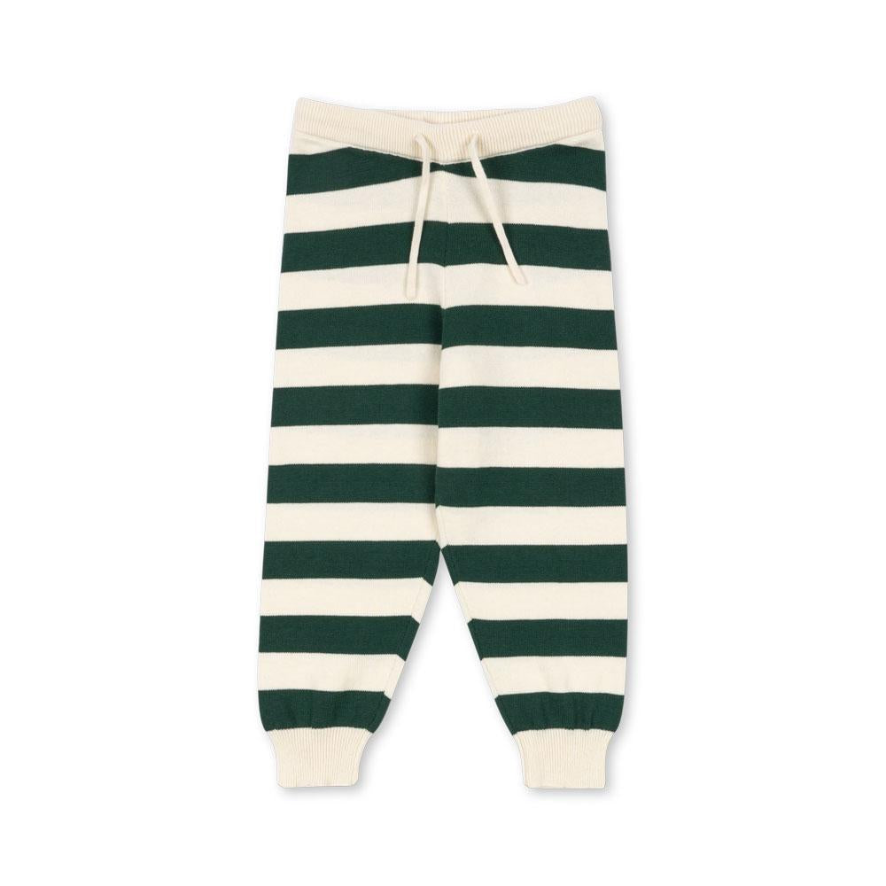 Manis Knit Pants GOTS, Pine Grove Stripe