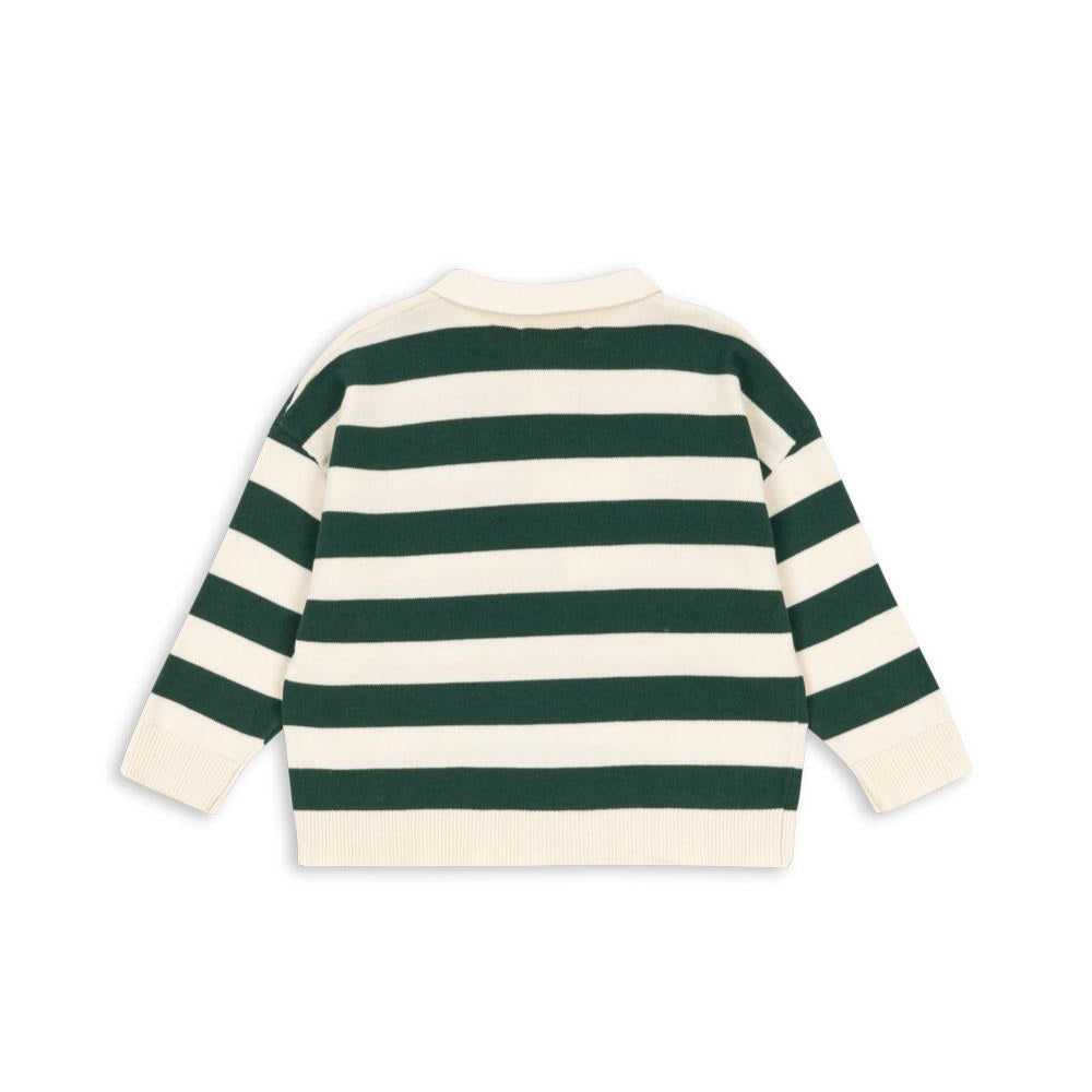Manis Knit Polo, Pine Grove Stripe