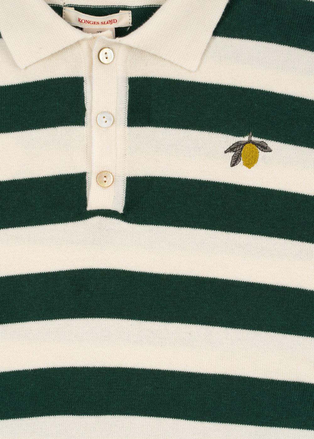Manis Knit Polo, Pine Grove Stripe