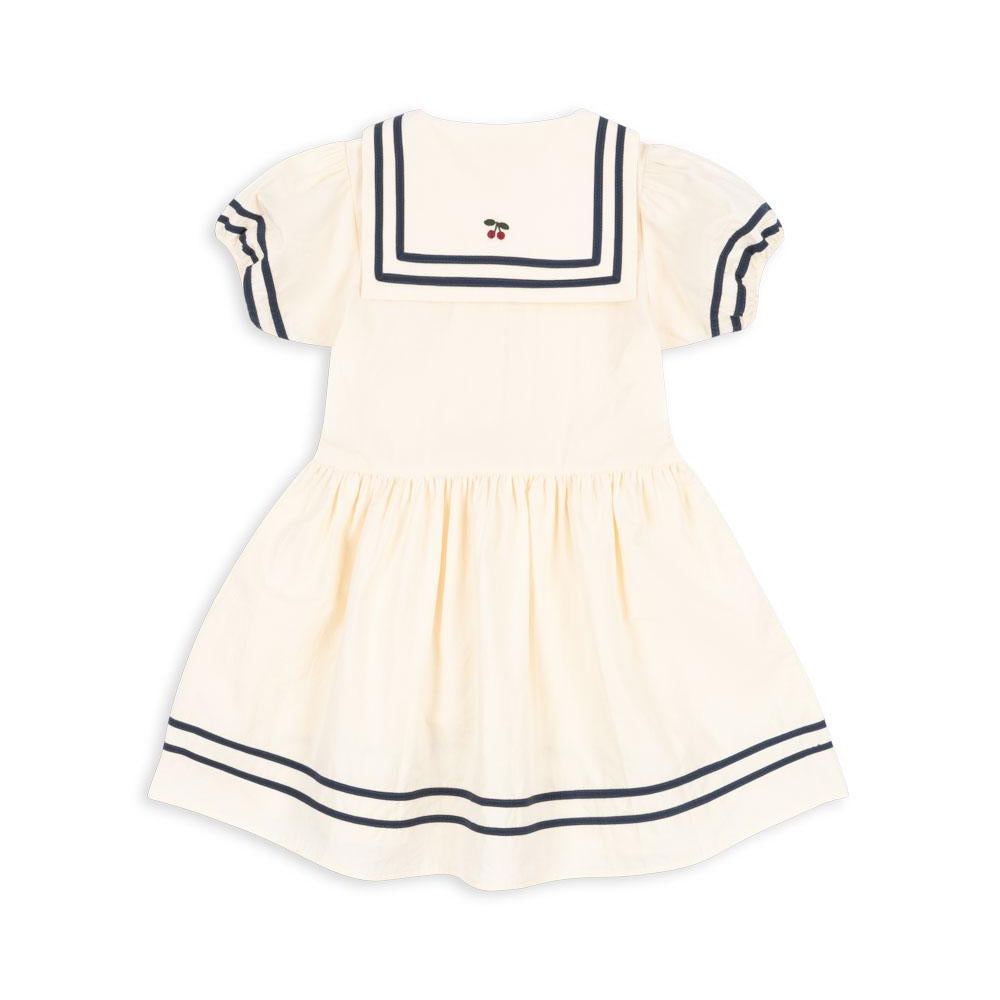 Allie Sailor Dress GOTS, Optic White