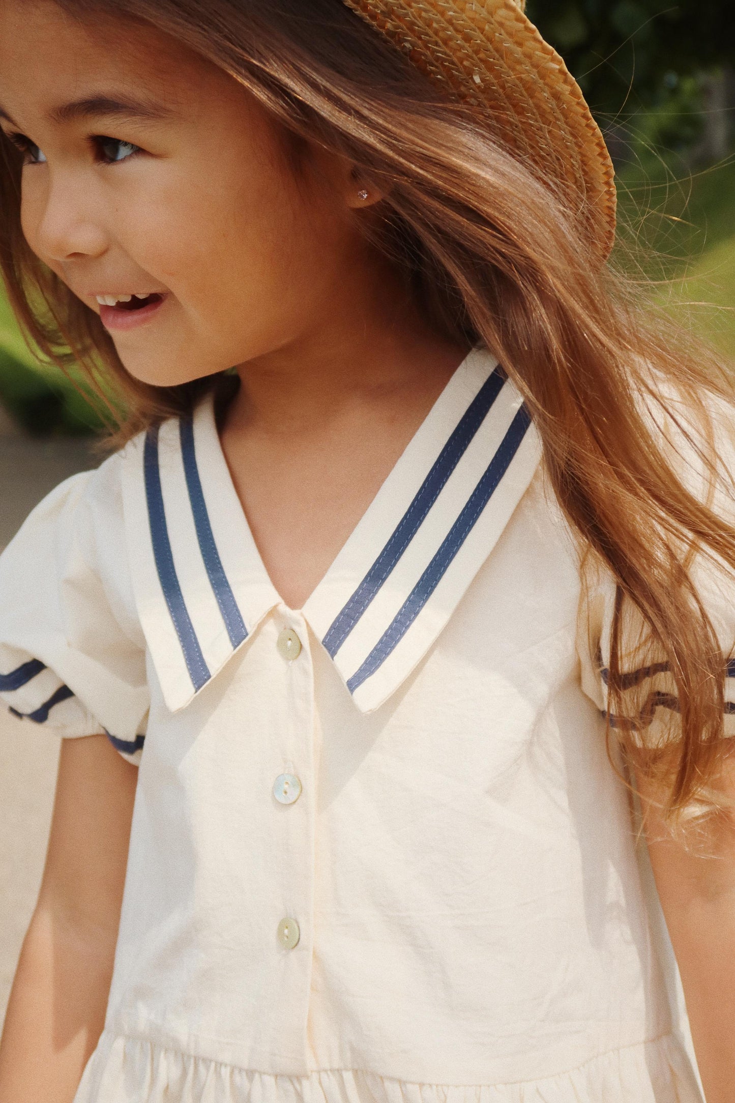 Allie Sailor Dress GOTS, Optic White