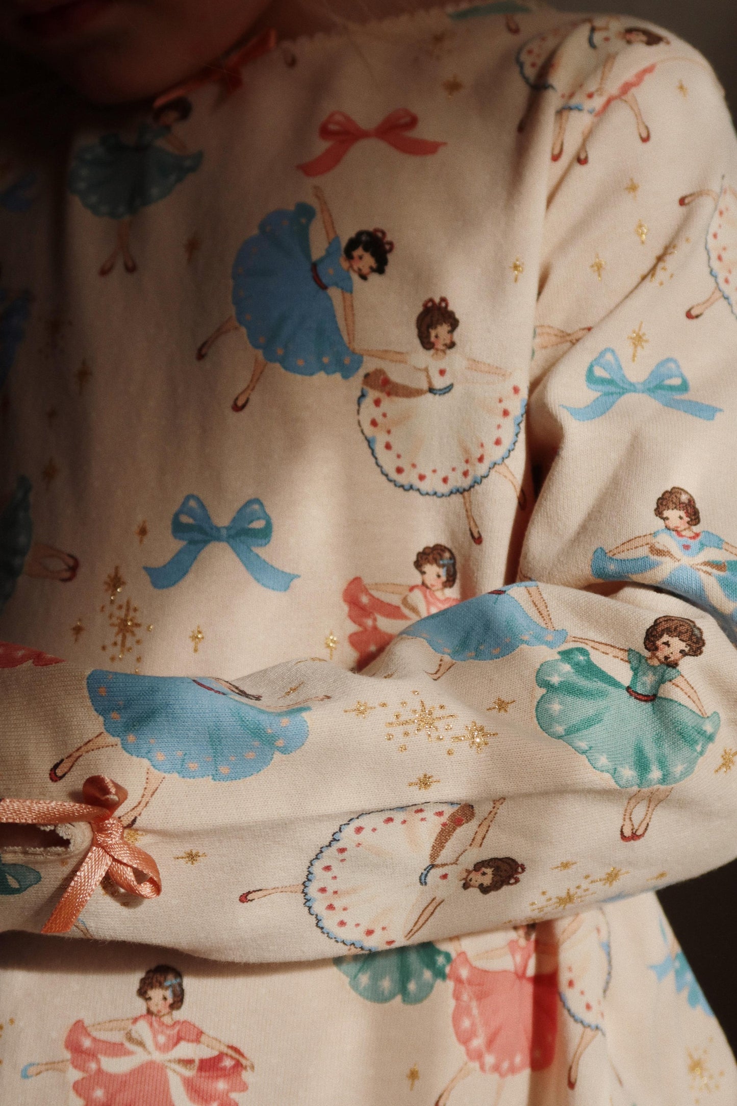Drey LS Dress GOTS, Bow Ballerina