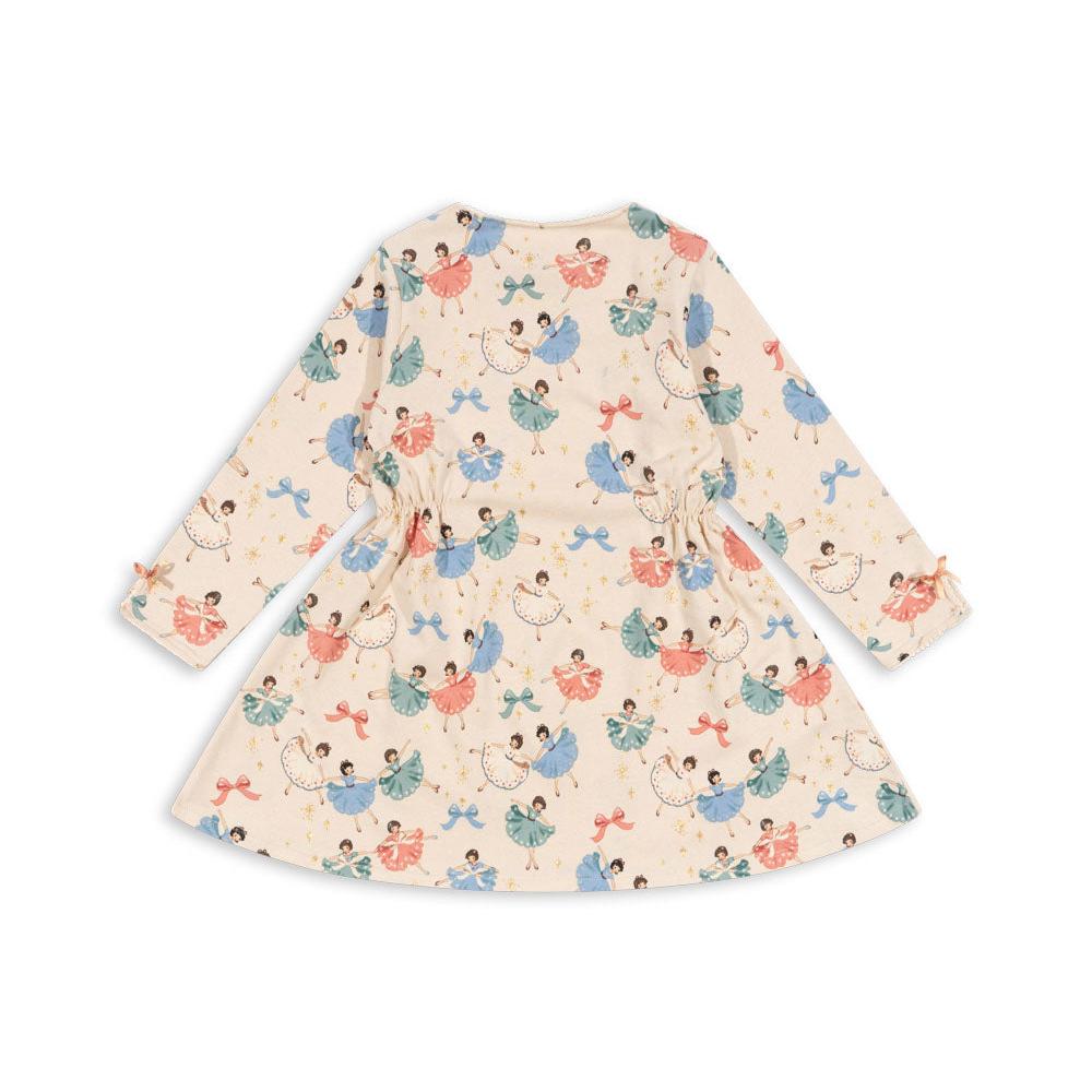 Drey LS Dress GOTS, Bow Ballerina