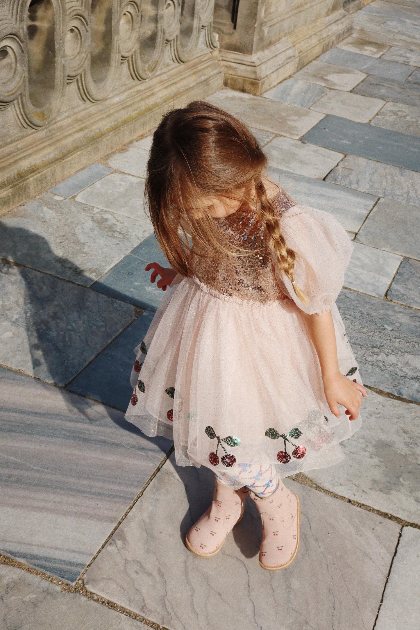 Mei Dress, Gold Blush
