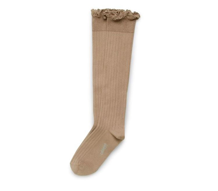 Collegien Joséphine Knee Socks, Petite Taupe