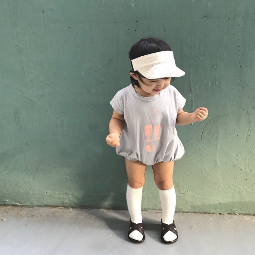 Juice Graphic Romper, Light Grey (6-12m)