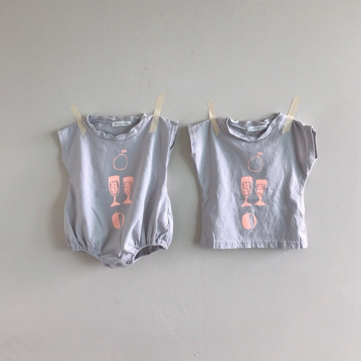 Juice Graphic Romper, Light Grey (6-12m)