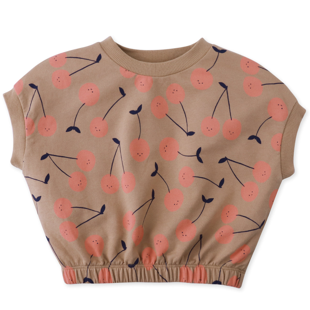 Harper Printed Terry Tee with Elastic Waist, Multicolor