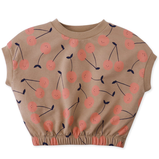 Harper Printed Terry Tee with Elastic Waist, Multicolor