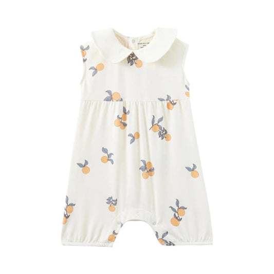 Baby Collar Tank Romper, Clementine