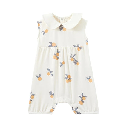 Baby Collar Tank Romper, Clementine
