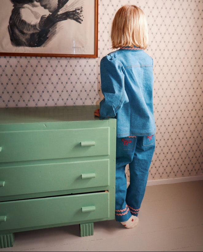 Hazel Pants, Mid Blue Rinse