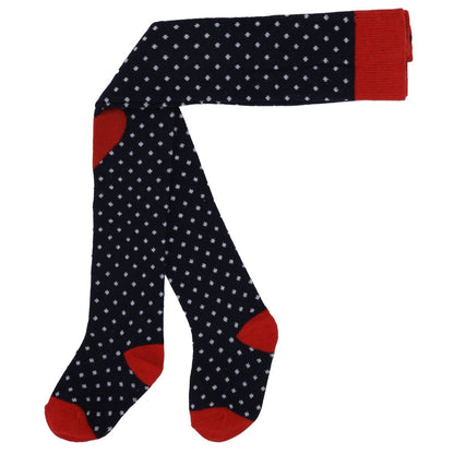 Vera Tights, Navy Dot Heart