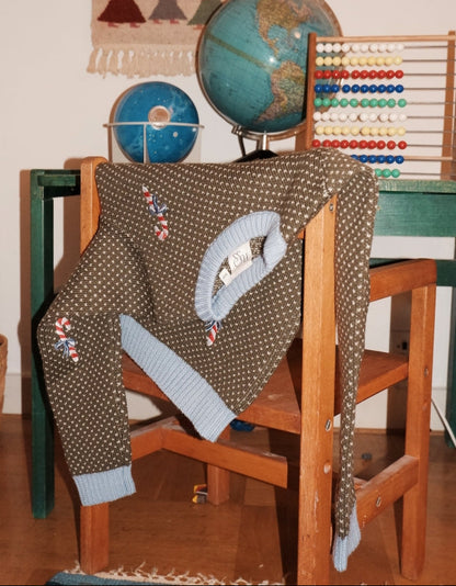 Jasper Sweater, Dark Green Christmas