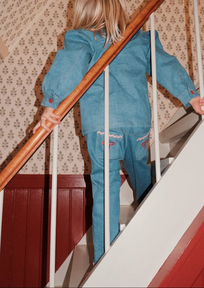 Hazel Pants, Mid Blue Rinse