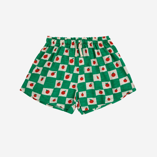 Tomato All Over Ruffle Shorts