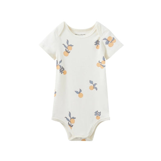 Baby Organic Short-Sleeve Onesie, Clementine