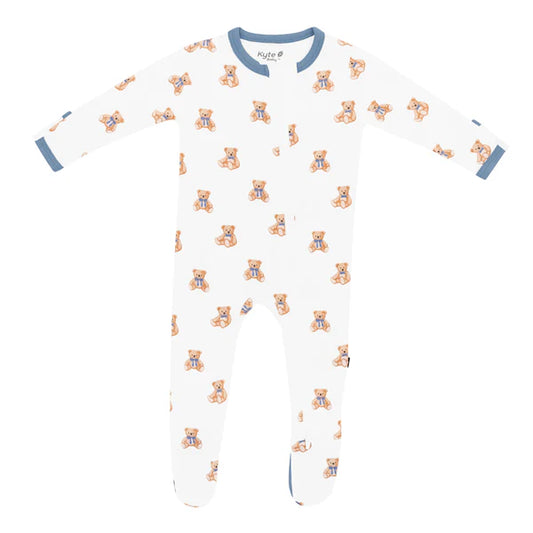 Zippered Romper Footie, Teddy Bear