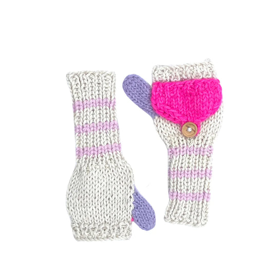 Kids Fingerless Fold-Over Mittens