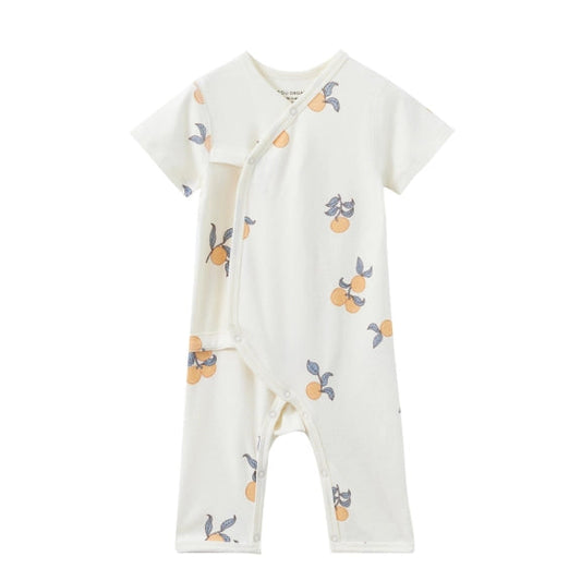 Baby Organic Kimono Sleeper, Clementine