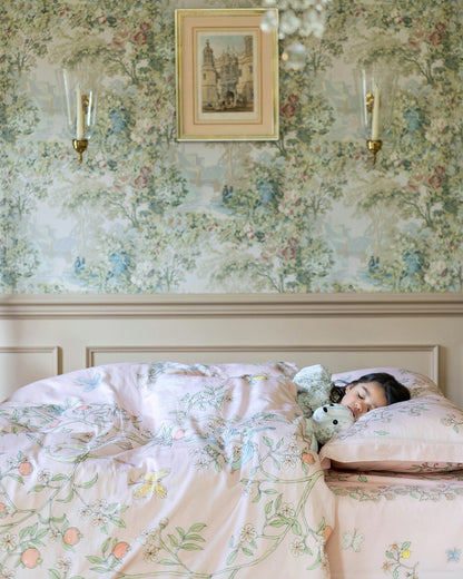 Atelier Choux Paris Single Bed Duvet Cover, In Bloom Pink