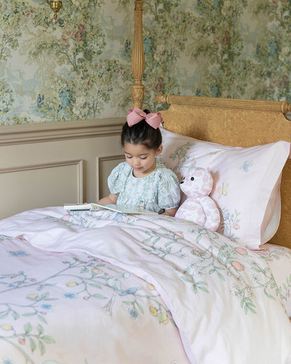 Atelier Choux Paris Single Bed Duvet Cover, In Bloom Pink