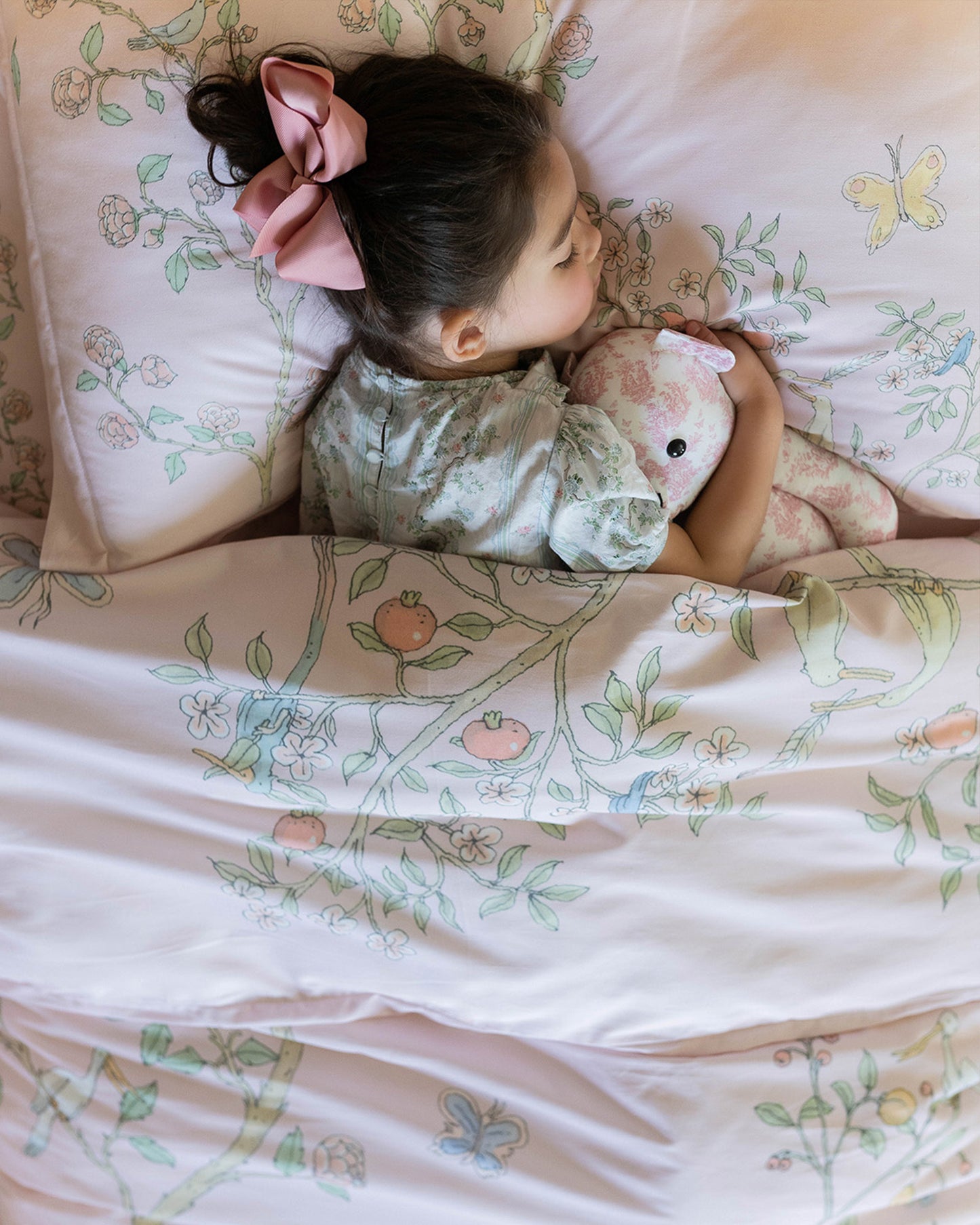 Atelier Choux Paris Single Bed Duvet Cover, In Bloom Pink